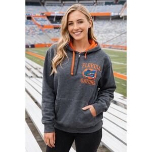 Florida Gators Hoodie Womens Small Gray Orange Embroidered Logo Pullover Pocket